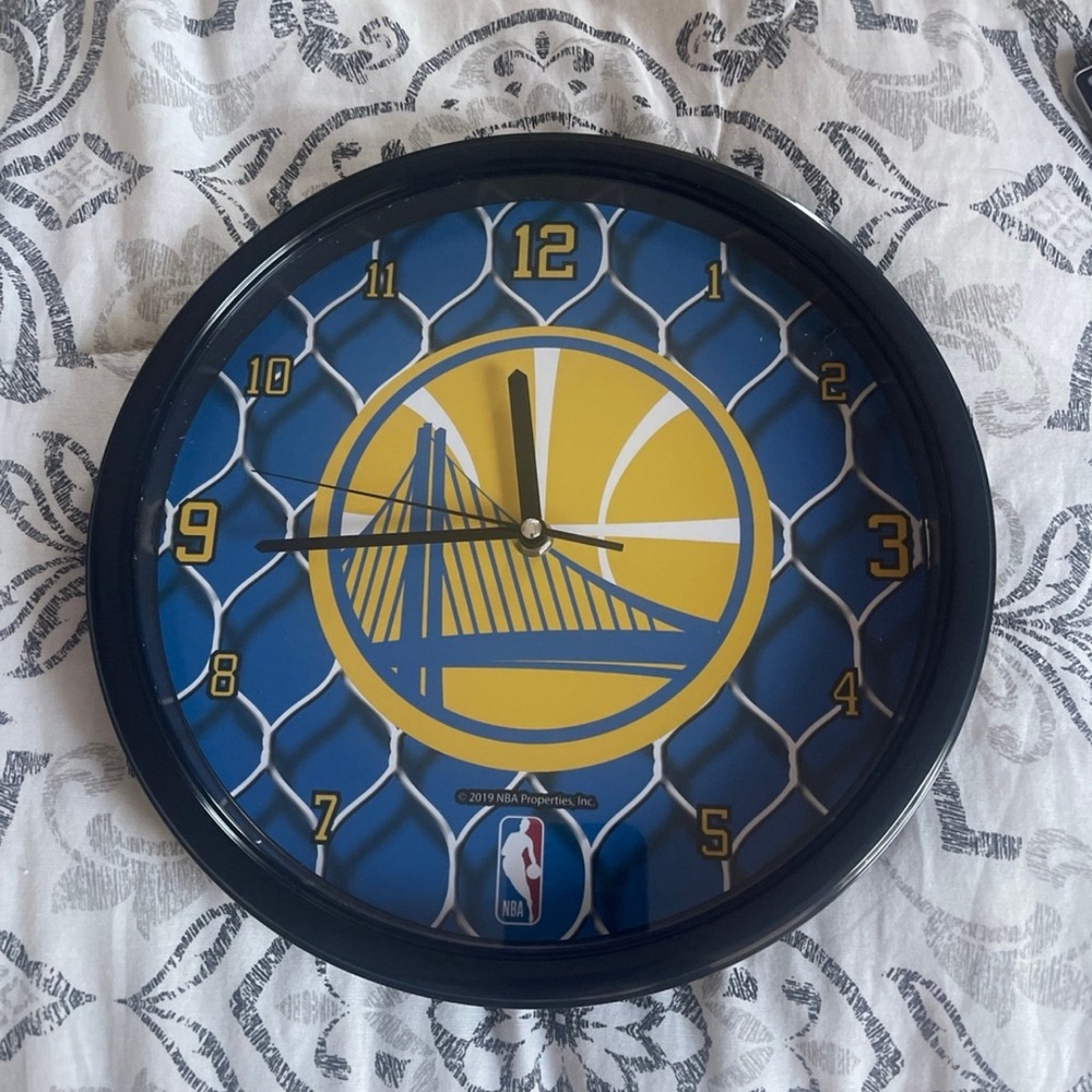 NBA Blue and Gold Wall Clock